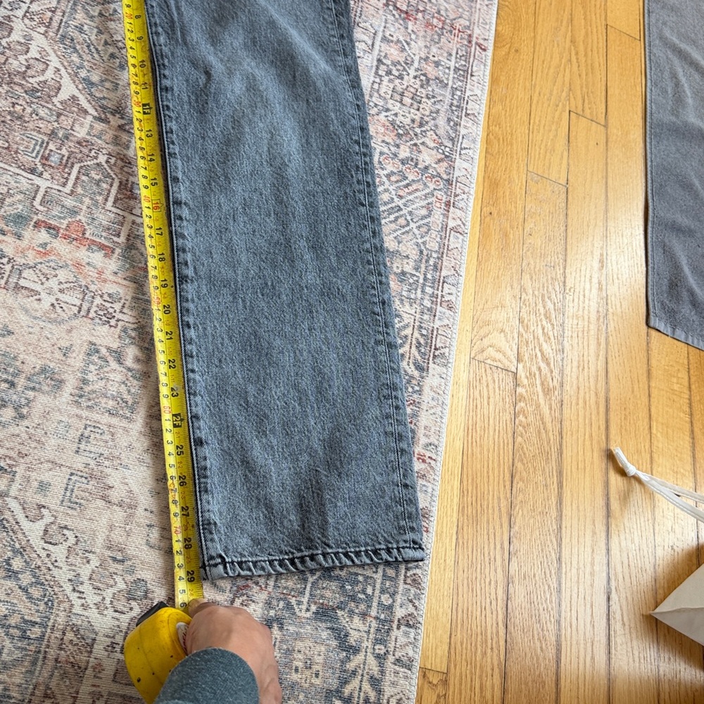 SLVRLAKE London Straight Leg Jeans After Hours Wash Black Gray Denim Size 29 - Picture 6 of 8